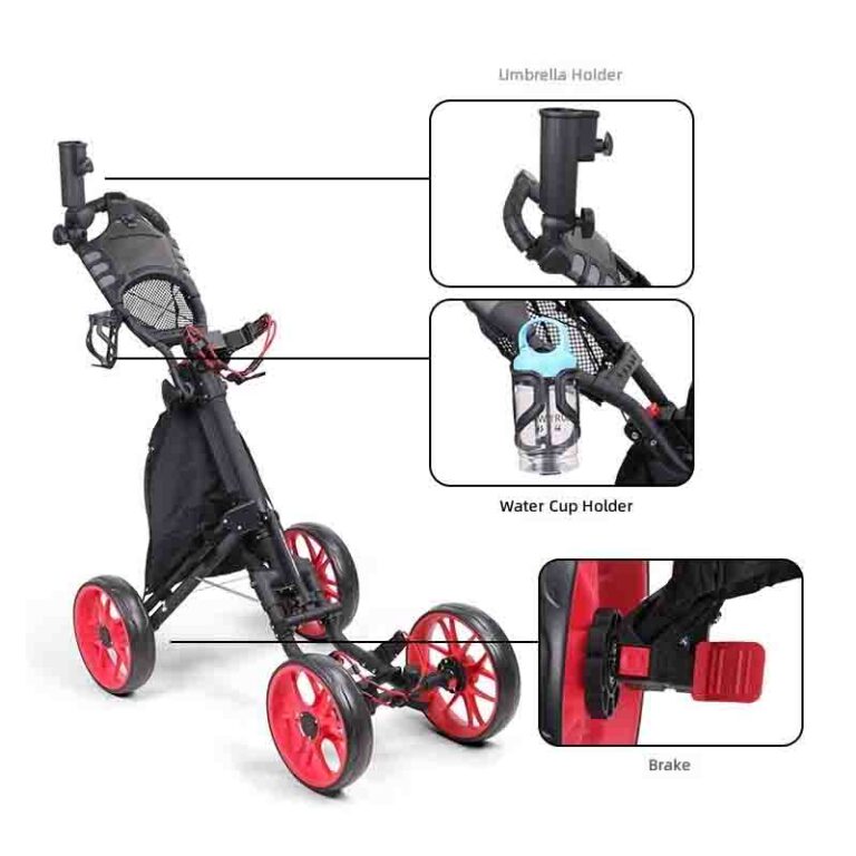 4 Wheel Golf Push Cart 2